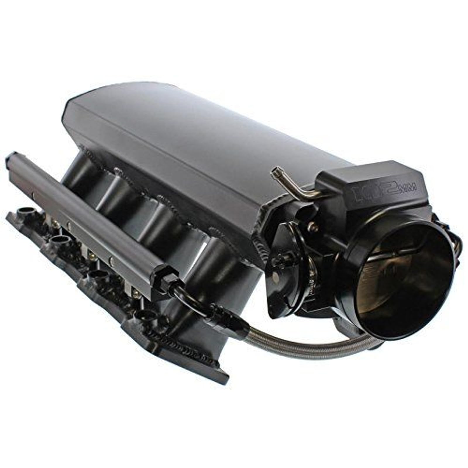 A-Team Performance Tall Sheet Metal Intake Manifold Kit with 102mm Throttle Body & 3mm - Black Universal LS Swap & Compatible with Chevrolet, GMC & Pontiac LS1/LS2/LS6 EFI