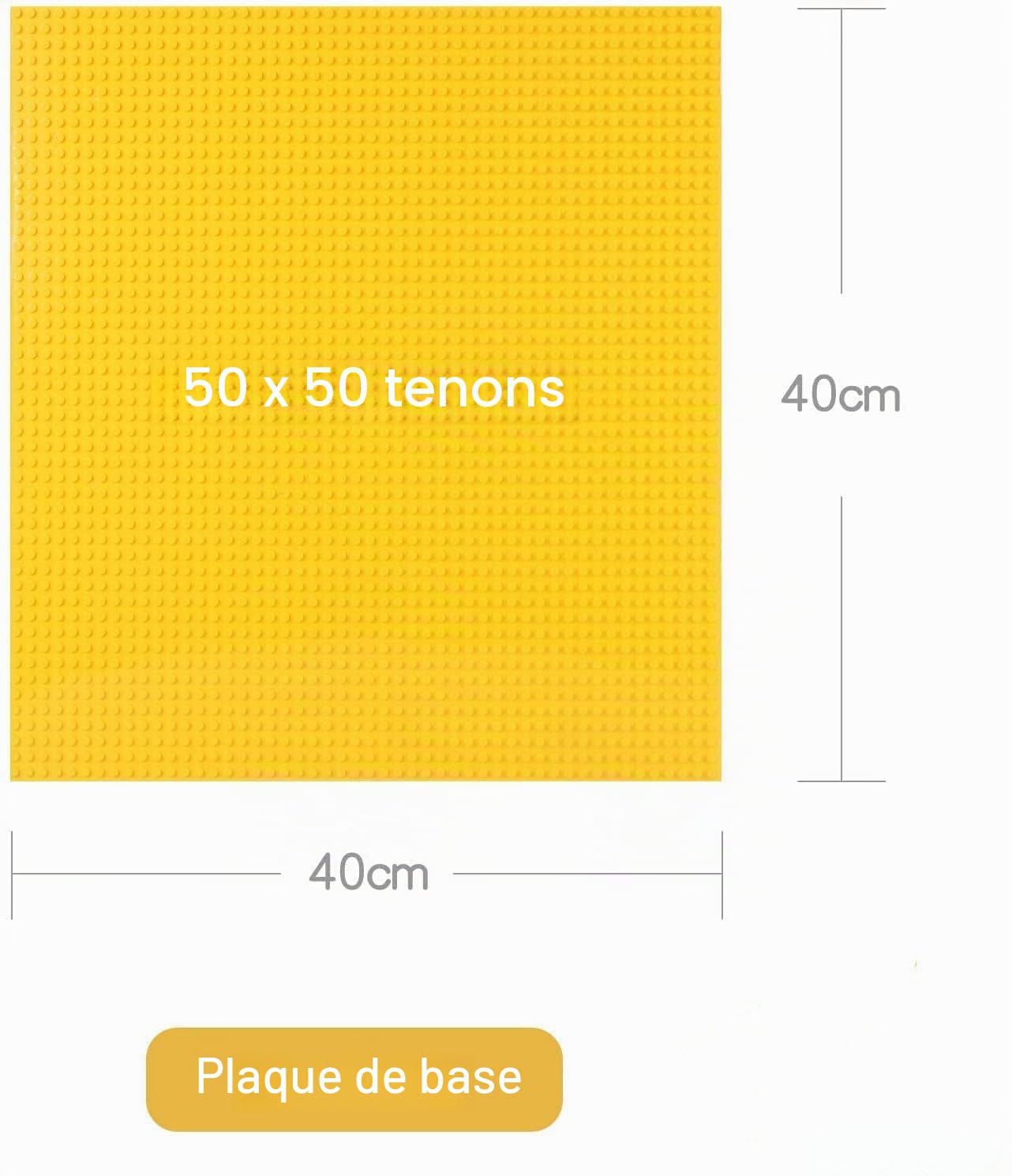 Kit de construction personnalisé pour portrait en mosaïque - Briques - Personnalisable - Cadeau de constructeur (L x l : 40 x 40 cm)