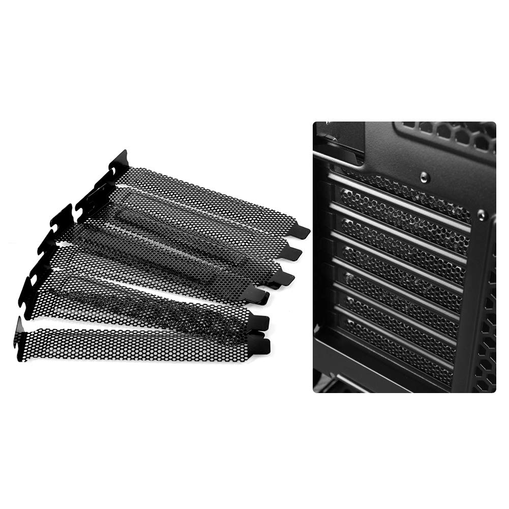 PCI Steel Slot Covers Filtro Parapolvere Piastra di Chiusura Nero 10 Pezzi con Viti