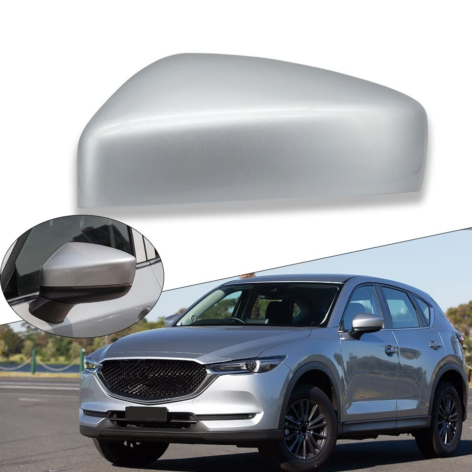 Spiegelkappen Voor Mazda Voor CX5 Voor CX-5 2012 2013 2014 Side Wing Mirror Cover Achteruitkijkspiegel Deksel Cap Behuizing Shell Wit Zwart Grijs Rood Blauw Zilver Zijspiegel Cover (Kleur : Blue LH