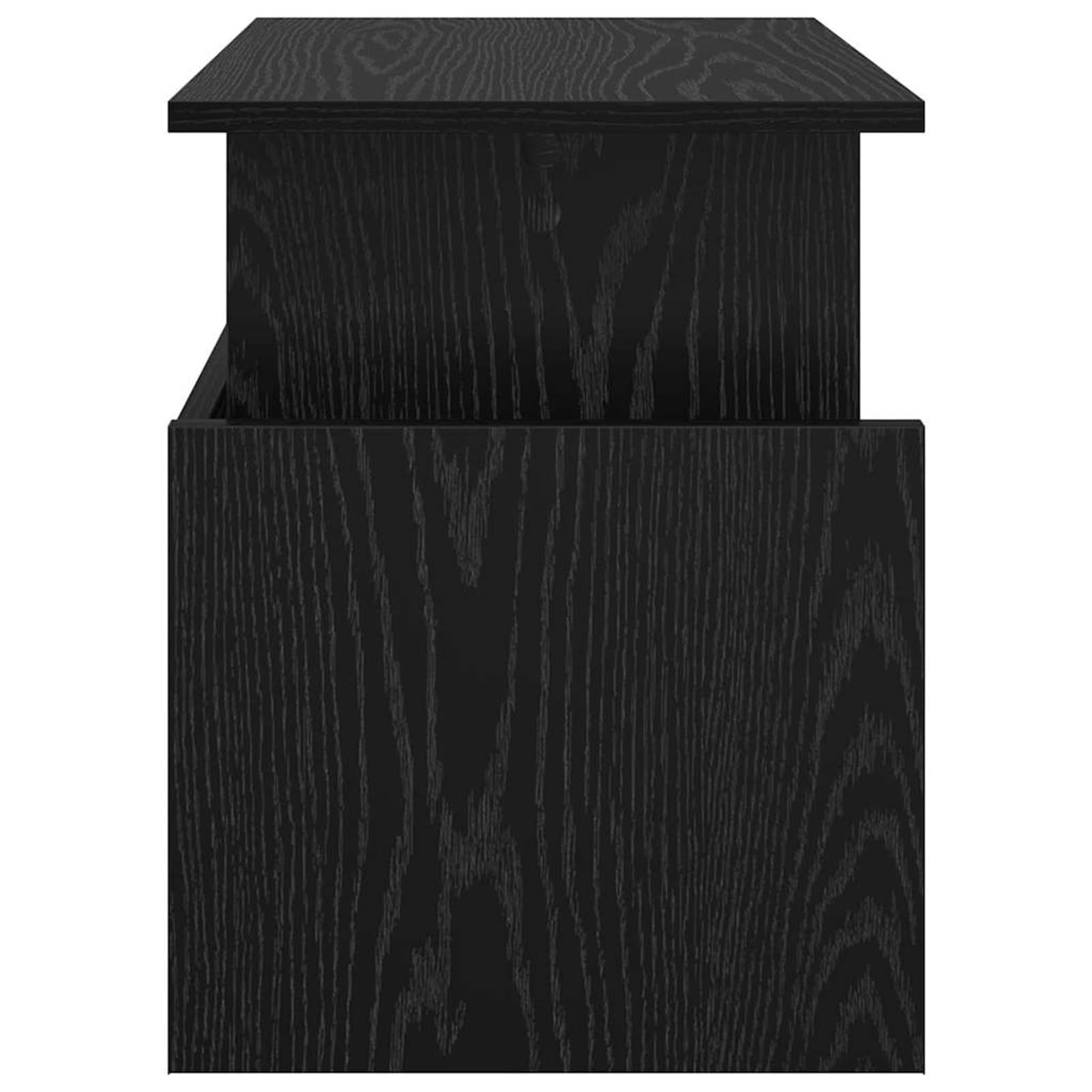 Gecheer TV-Ständer Schwarz Eichen-Optik 50 x 35 x 45 cm Holzwerkstoff, Fernsehschrank Fernsehtisch TV-Lowboard für Wohnzimmer Home-Cinema Gamerzimmer891002