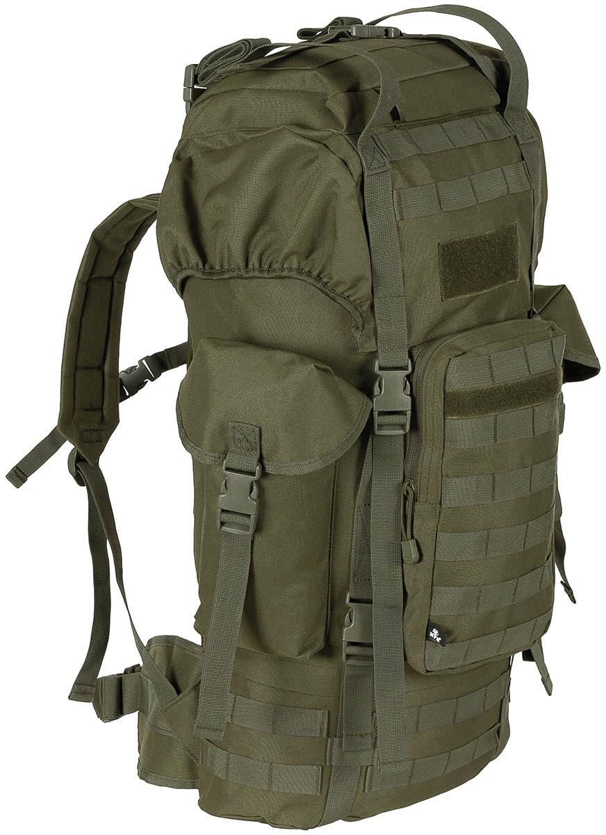 MFH BW Kampfrucksack, MOLLE, 65 l, Alu-Ausst. (grün)