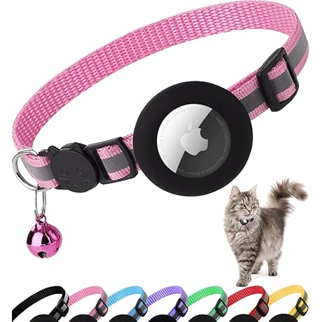 Reflective Kitten Collar with AirTag Holder for Small Cats