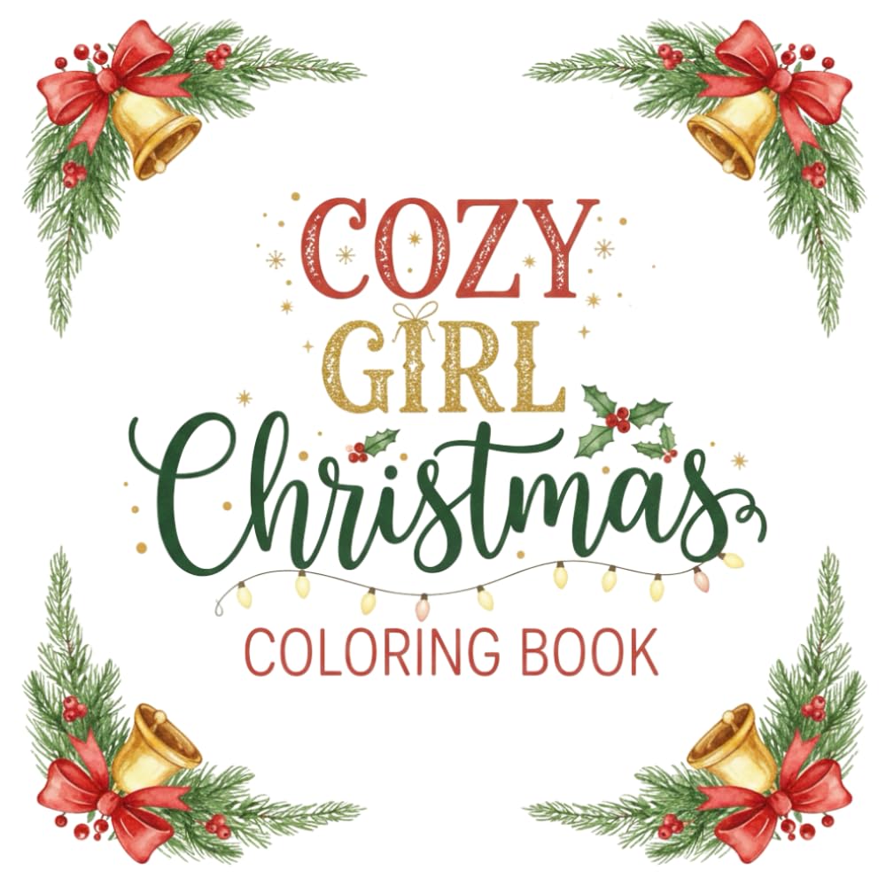 Cozy Girl Christmas Coloring Book: Easy Winter Hygge Scenes, Snowy Comfort Moments, and Simple Festive Designs for Relaxing Adult and Teens Coloring Easy And Bold (Xmas)