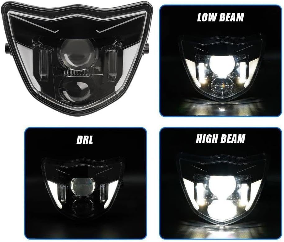 バイク用LEDヘッドライト に適合する ヤマハ XTZ150 XTZ125 2013-2023 Hi/Lo DRLヘッドランプアセン