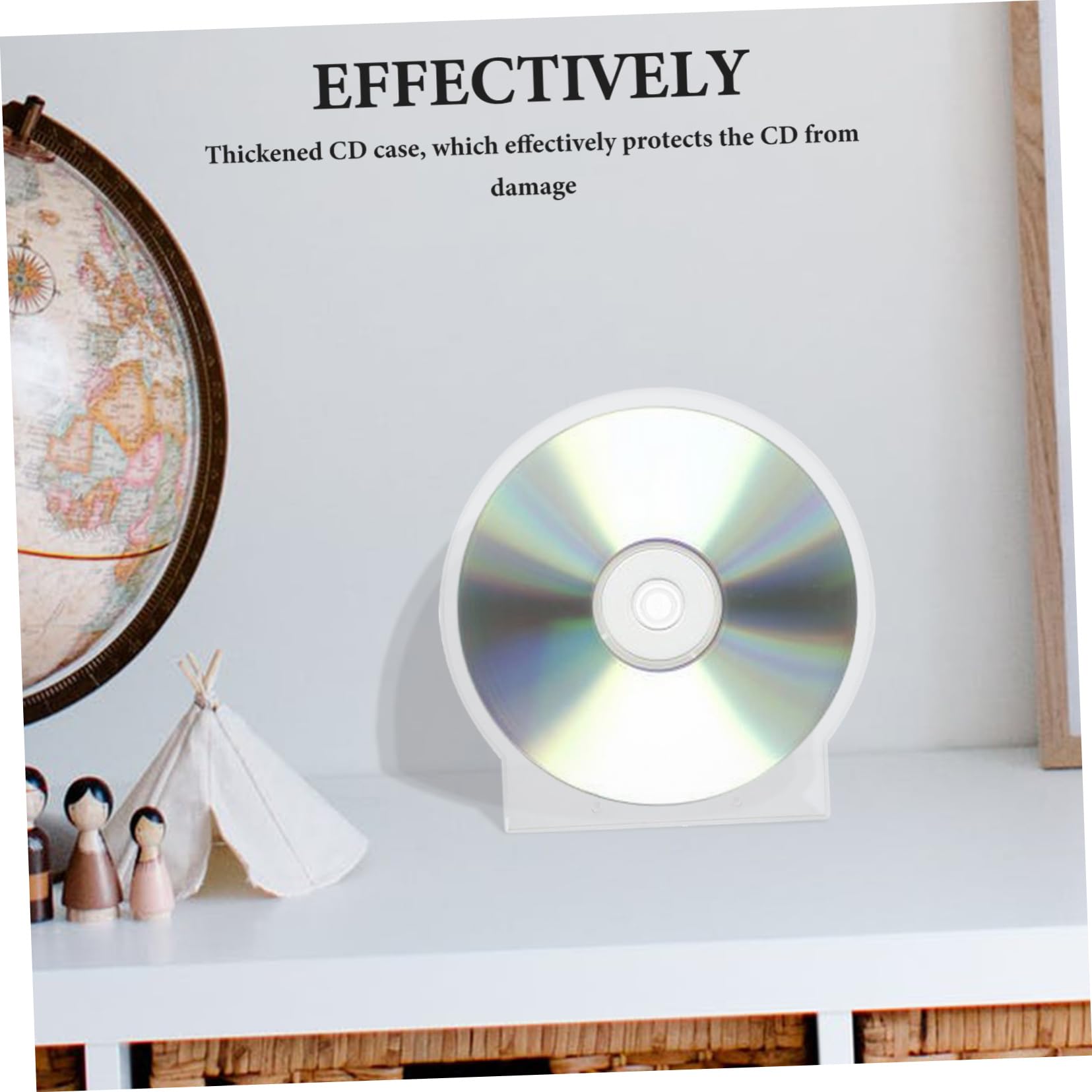50kawałki Przenośne Pudełka Cd Grube Etui Do Przechowywania Płyt Organizer Dyski Pojemnik Do Przechowywania Płyt Dvd Opakowań Cd