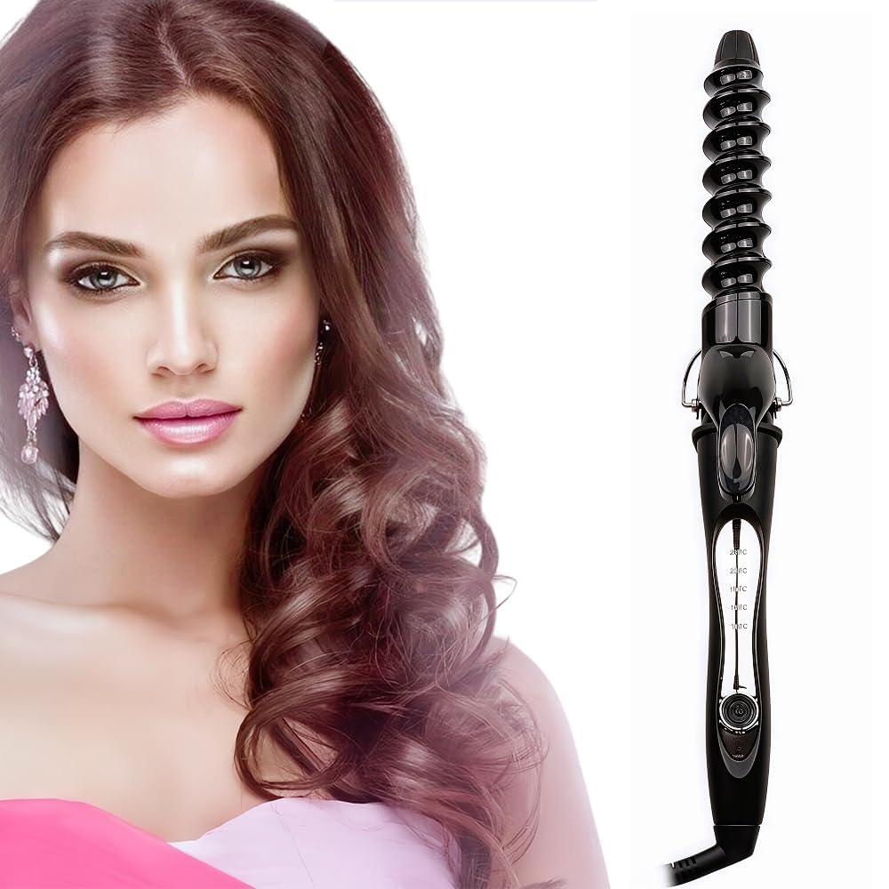 Electric Spiral Curling Iron 32mm Hair Curler Tourmaline 