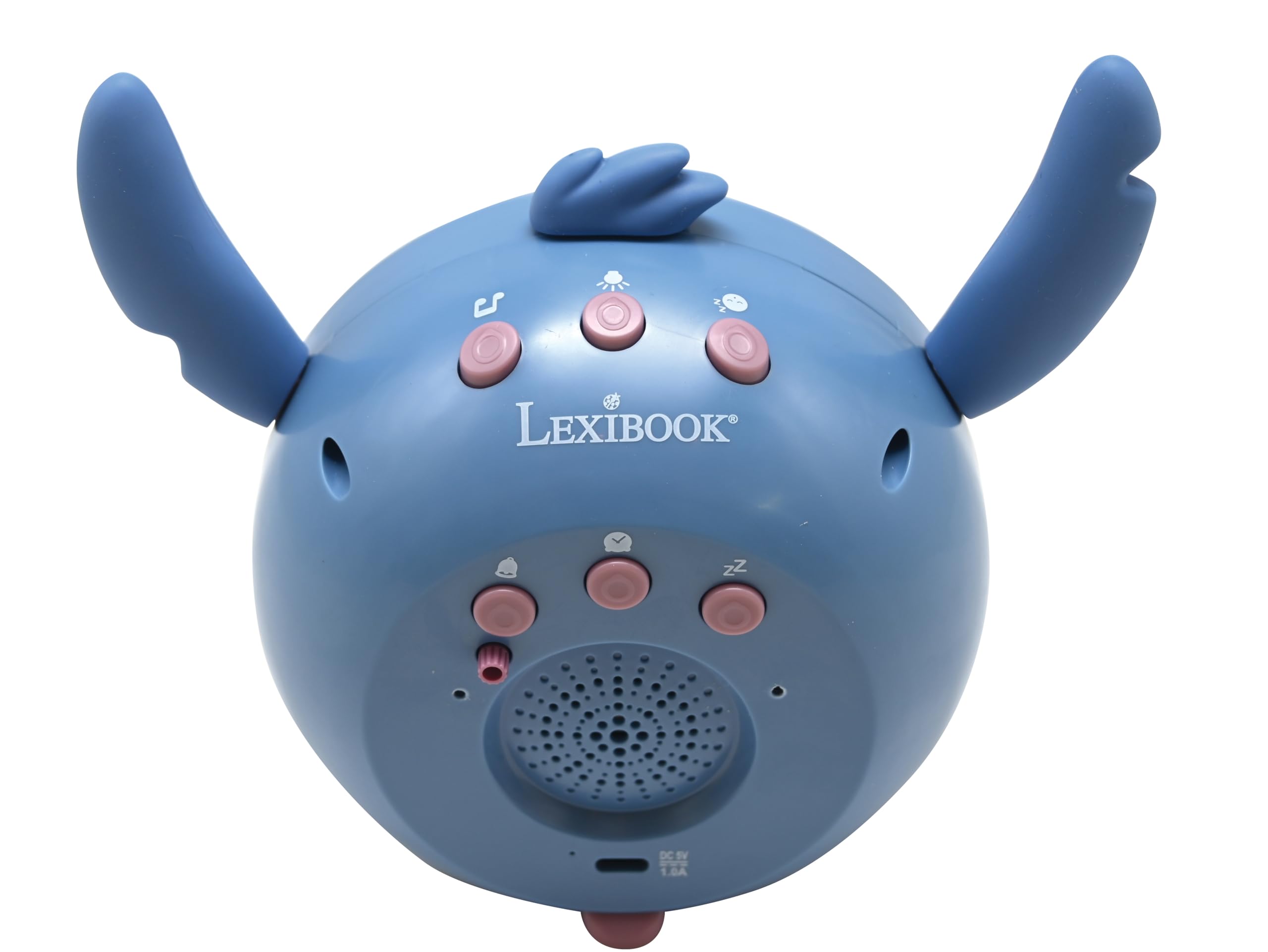 Lexibook, Disney Stitch, My Educative Night Companion, Budzik, Lampka Nocna, Symulator Świtu i Opowiadacz Historii, z Kablem Sieciowym, Niebieski, RLT100D