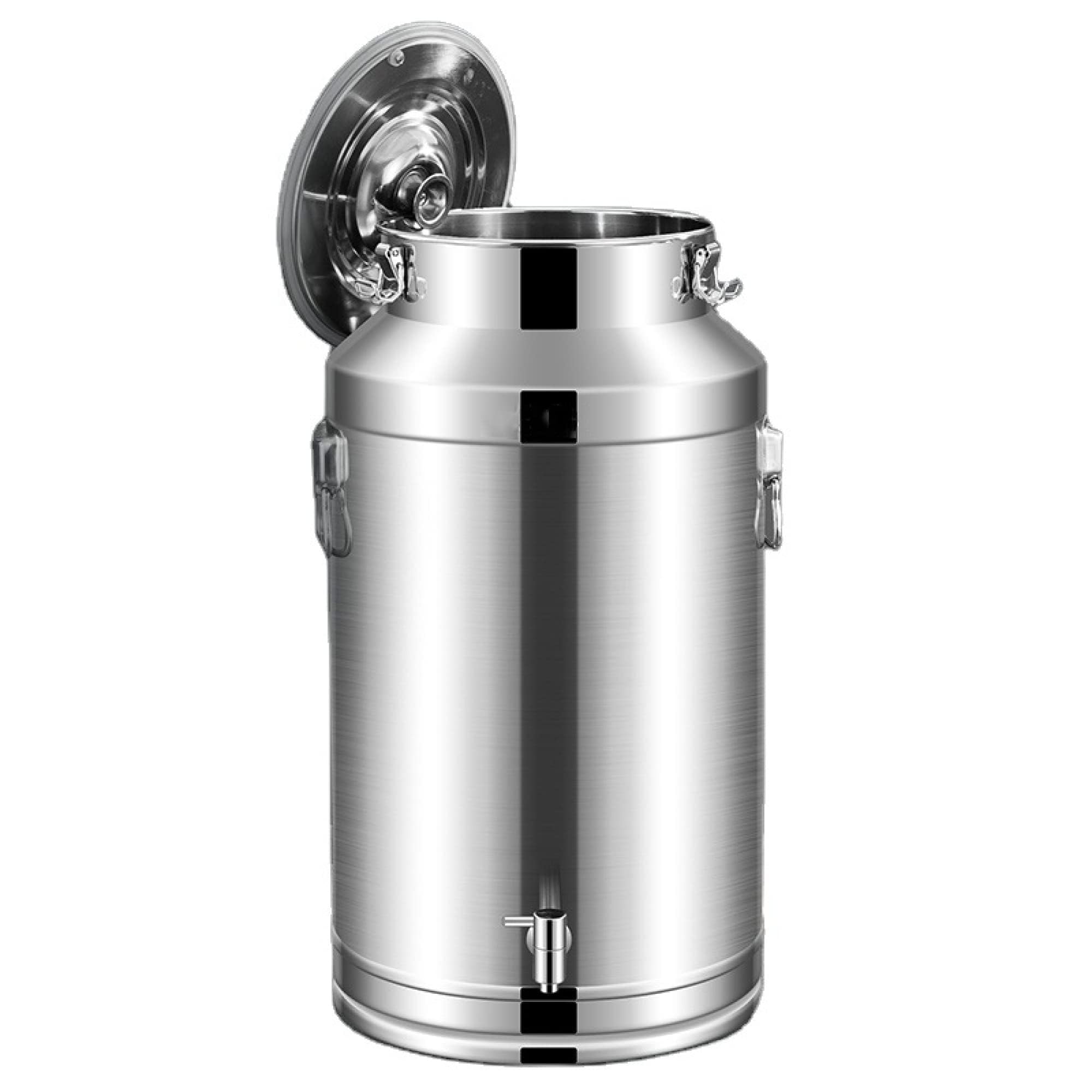 Lata de transporte de leche de acero inoxidable con llave de grifo – Contenedor de líquido para lácteos y bebidas, capacidad de 5L/9L/14L