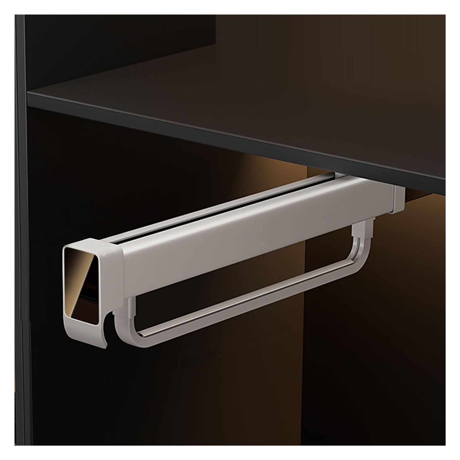 IUokLU Pull Out Trousers Rack,Sliding Closet Valet Rod, Pull Out Clothes Hanger Rail For Closet,Loading Capacity 30 Kg(1-510mm)