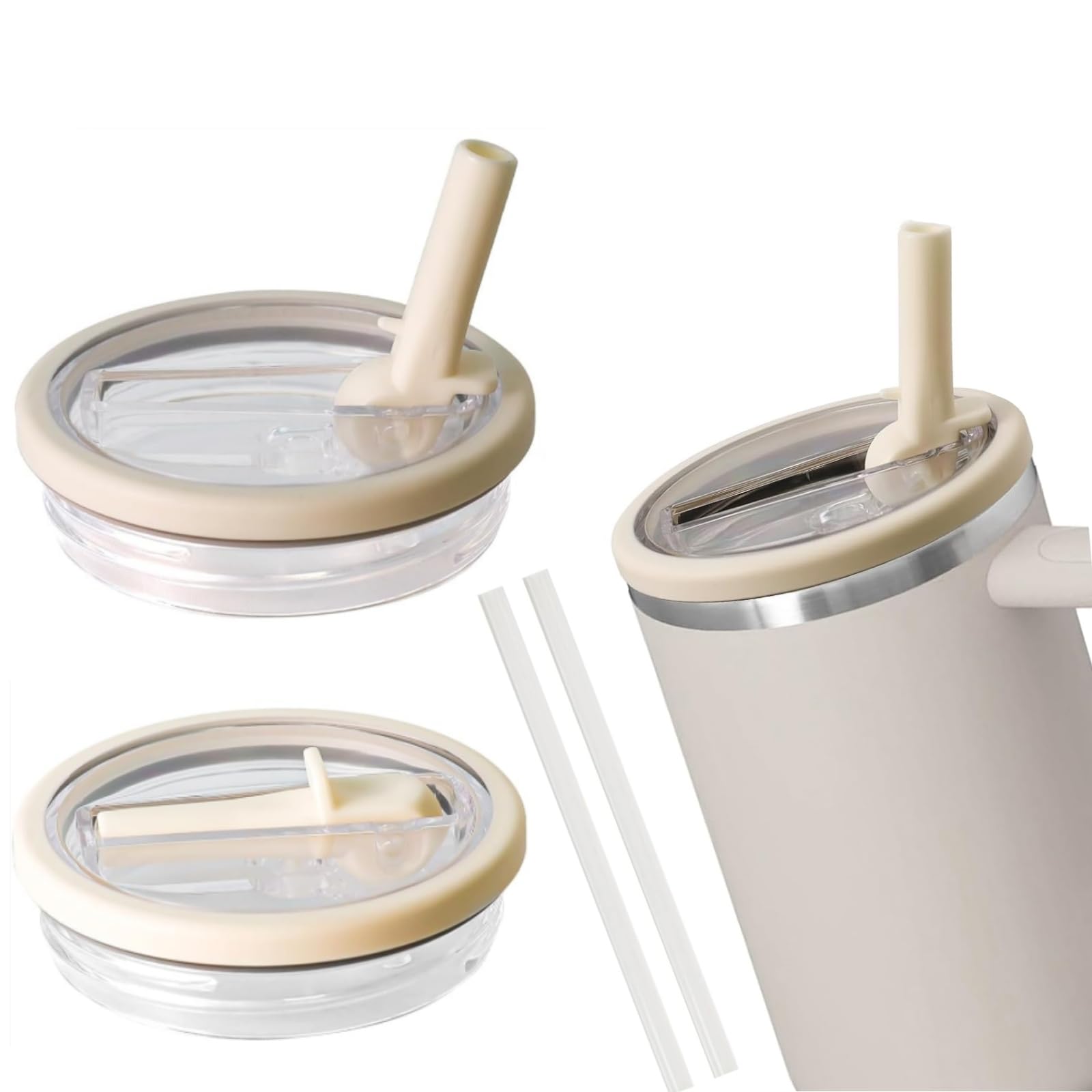 Klappdeckel Mit Strohhalm Für Stanley Quencher 1,2 L – Auslaufsicher, BPA-frei, Inkl. Bürste & Schlüssel