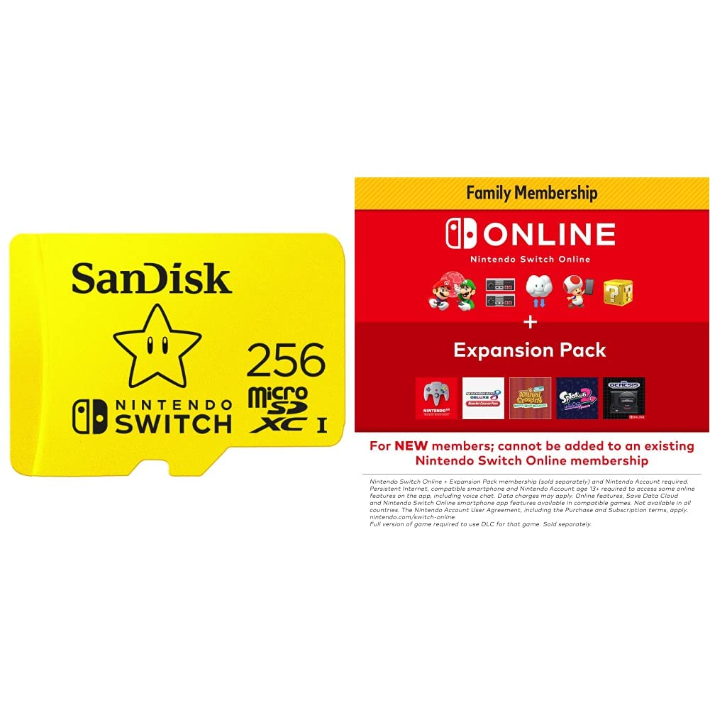 Sandisk 256gb Microsdxc Card With Nintendo Switch Online Expansion