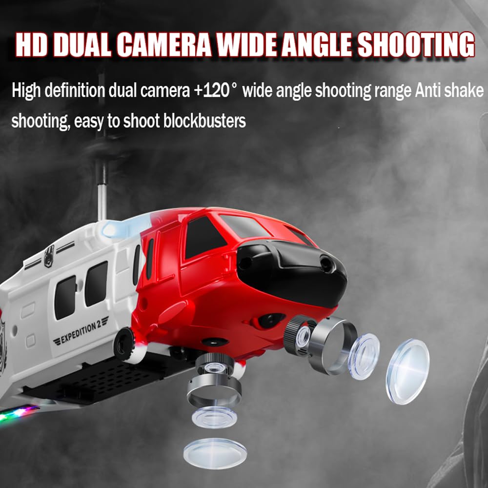 WANZRXX RC Helicopter for Adults 4K HD Dual Camera Remote Control