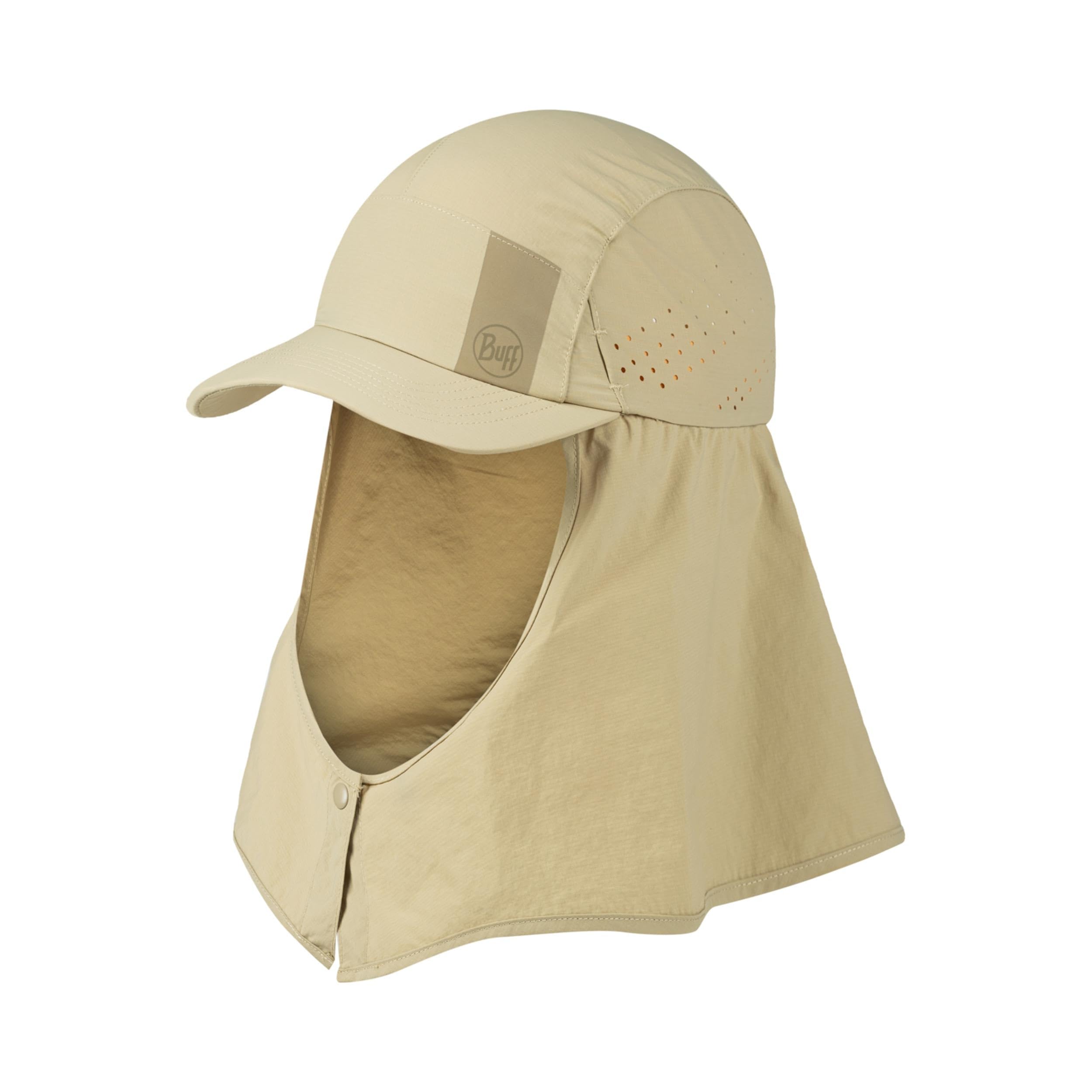 Buff| Cap Desert UPF 50, 360° Sun Protection, Multi-Position Neck Cap, 80% Recycled Material Man Women L/XL Birch Grey