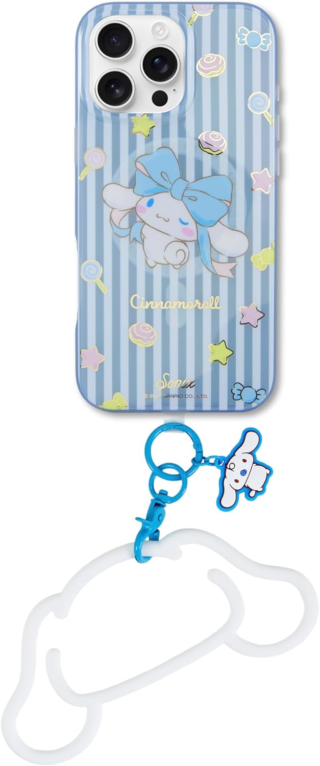 Sonix x Sanrio Silicone Phone Wristlet/Bracelet (Cinnamoroll) + Case for iPhone 16 Pro Max (Cinnamoroll Lovely Ribbons)