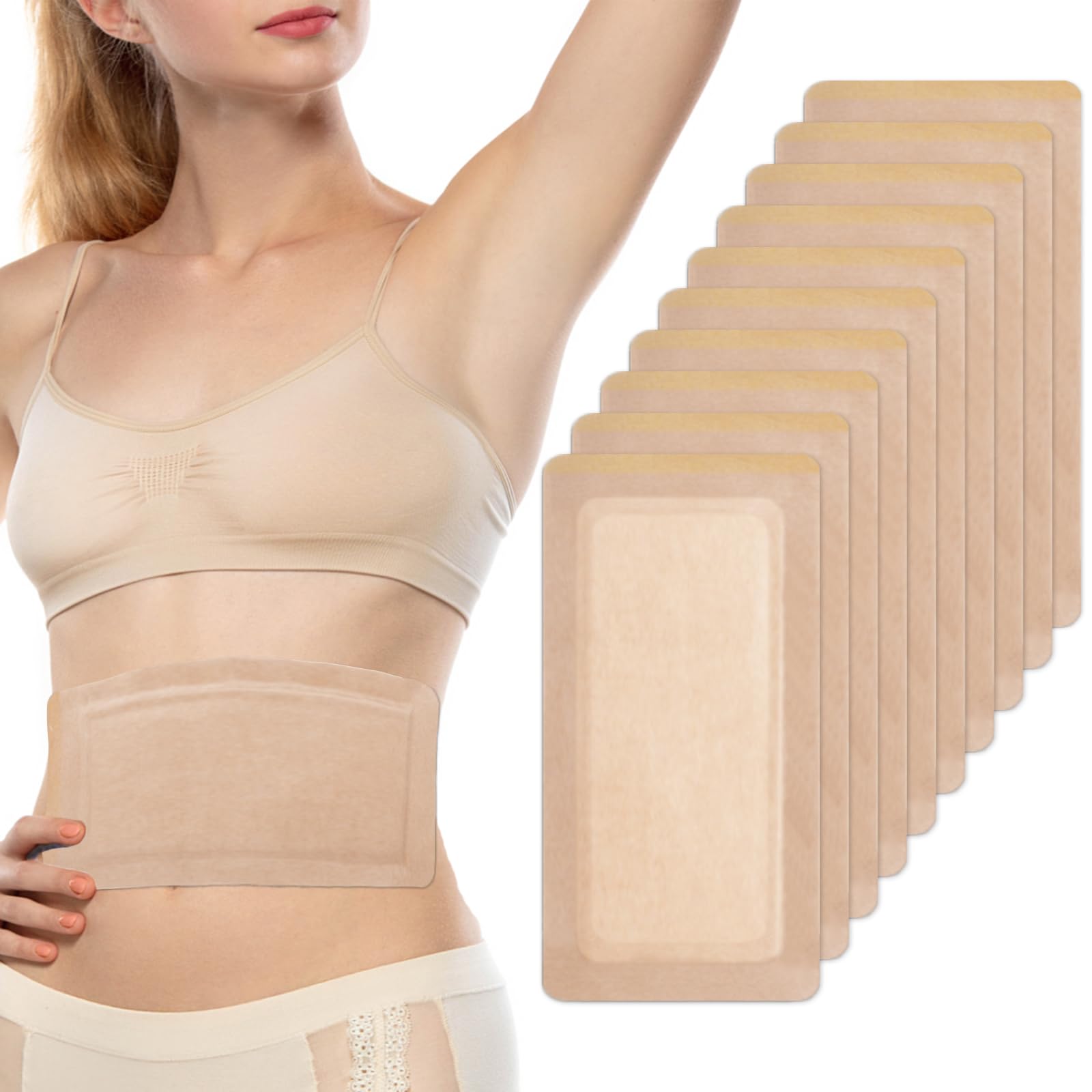 Sponsored Ad - 10pcs Castor Oil Pack Wrap, Large Castor Oil Pack Self-Adhesive, 11.8"x6.3", No Leakage, No Wash, Portable (Oil Not Included)