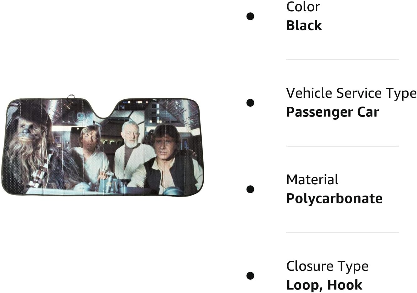 Plasticolor 003700R01 Star Wars Accordion Sunshade