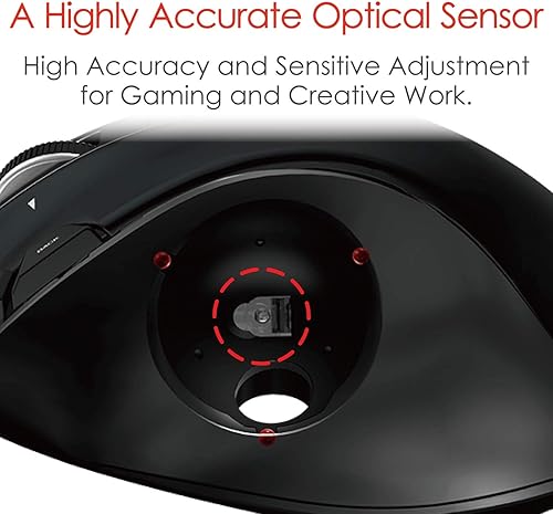 Miniatura 5 de ELECOM EX-G Ratón de Trackball con cable, ergonómico, control de pulgar, bola de rodillo de seguimiento suave, 6 botones programables, mouse de