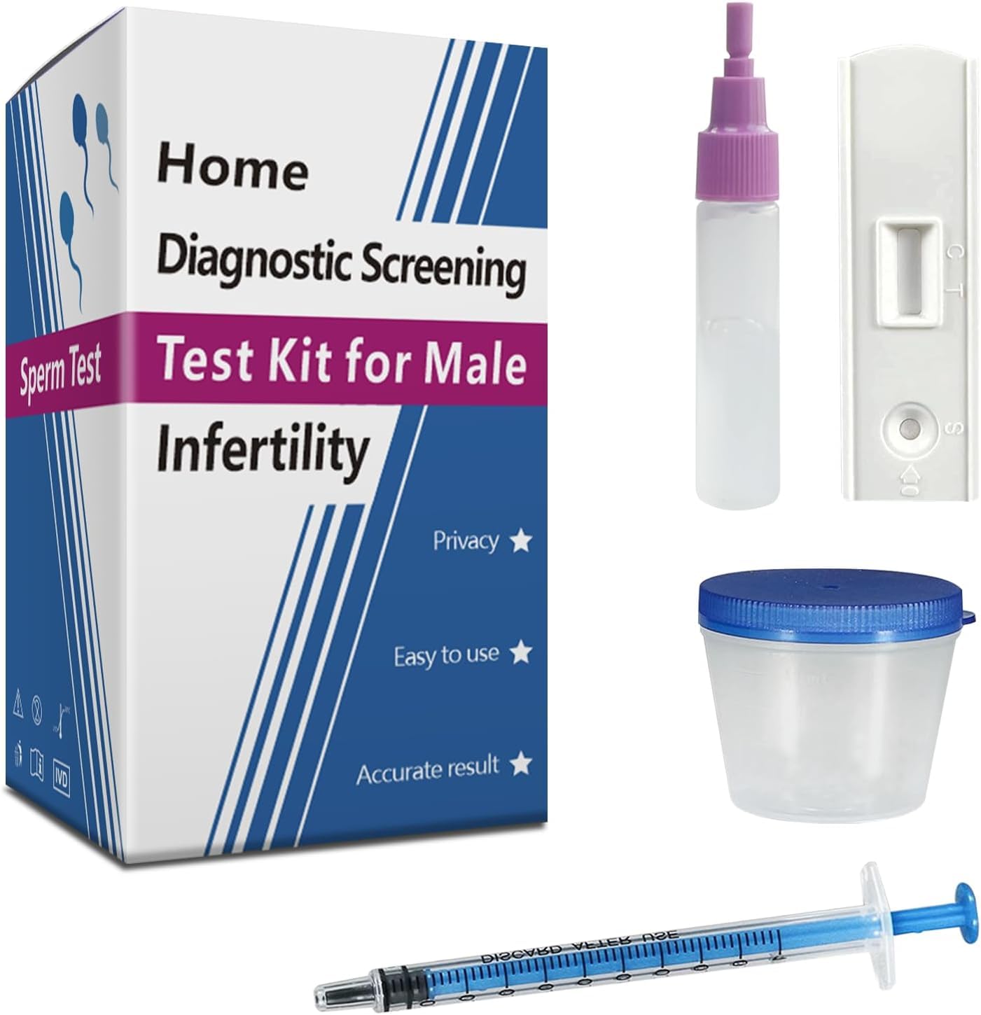Fertility Home Test Kit for Men-Trak Plus Male Fertility Testing System- Shows Normal or Low Sperm Count- Easy to Read Results-Convenient, Accurate, Private
