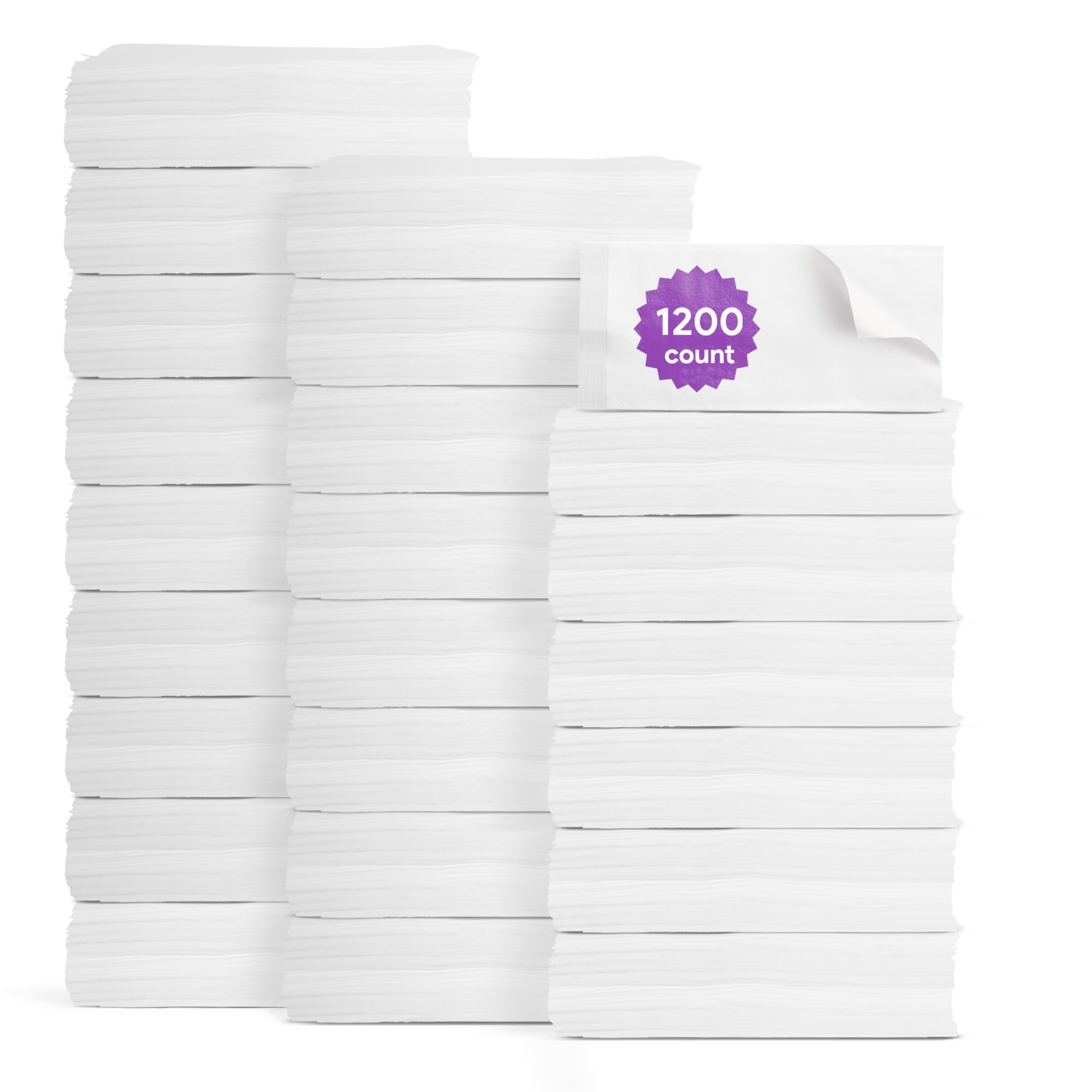 Disposable Dry Wipes for Adults & Baby - 1200 Count (40 Pack Case) - Gentle & Durable Washcloths for Incontinence and Skin Care - 7" x 13" Travel Size - Non-Moistened Face Cloths