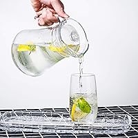 Vista 6 de UPKOCH Jarra de té helado, jarra de agua acrílica con tapa, jarra de agua fría caliente, jarra de agua, hervidor de agua, dispensador de bebidas