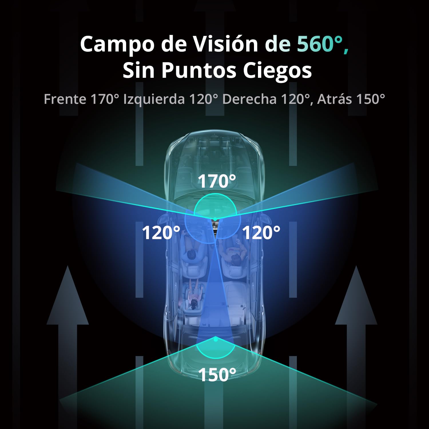 BOTSLAB Dashcam de 4 Canales para Auto Delantero Trasero, 4 Canales 3 K + 3 x 1080P, cámara para Auto con Tarjeta SD de 128 GB, GPS 5 GHz, Pantalla IPS de 3,18 Pulgadas, visión Nocturna, WDR, Sensor