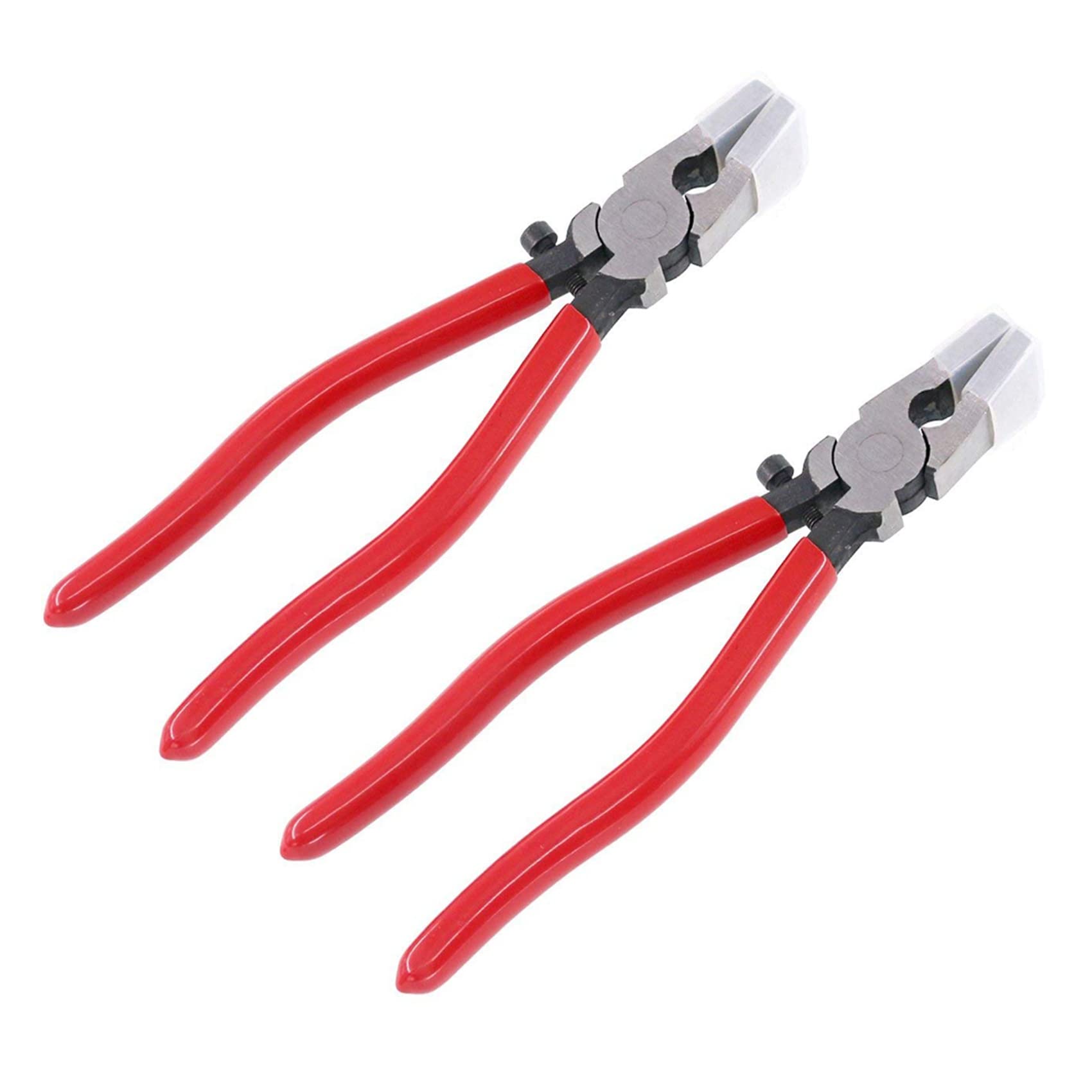 Jnchdghwa 2X Heavy Duty Key Fob Pliers Tool, Metal Glass Running Pliers with Flat Jaws, Studio Running Pliers Attach Rubber Tips