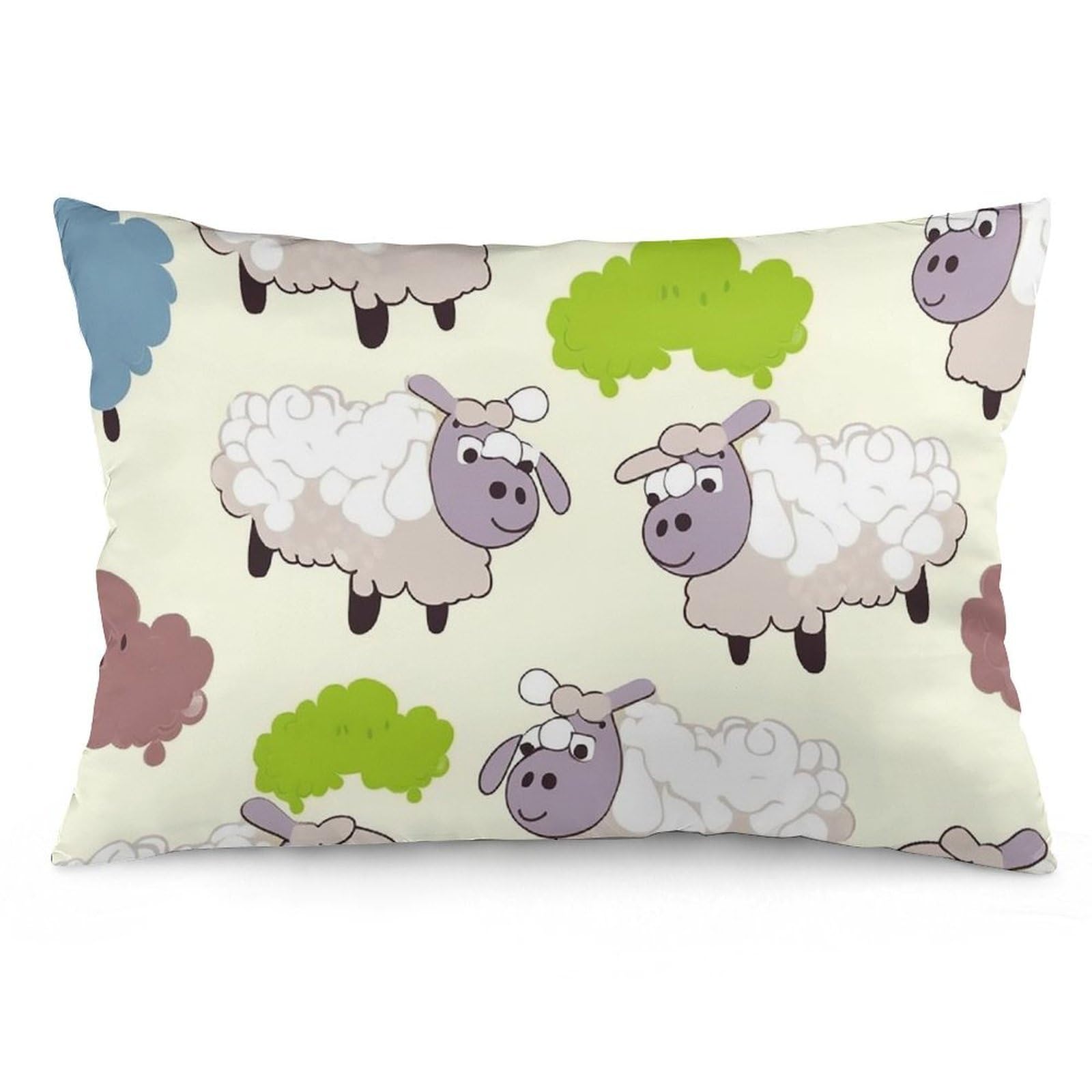 NTVOWPZO 2 Pack Decoration Throw Pillow Covers 12 "x20 Pillowcases Covers Cartoon Sheep Pillowcases Modern Farmhouse Home Decor Sofa Cushions Covers for Couch Bed Living Room