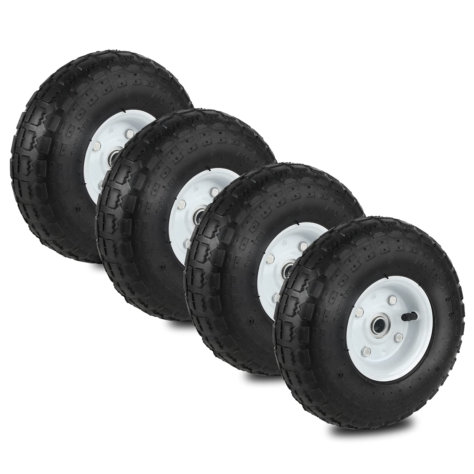 Buy Auttely 10" Wheelbarrow Tires Set of 4 Replacement Wagon 4.10/3.50