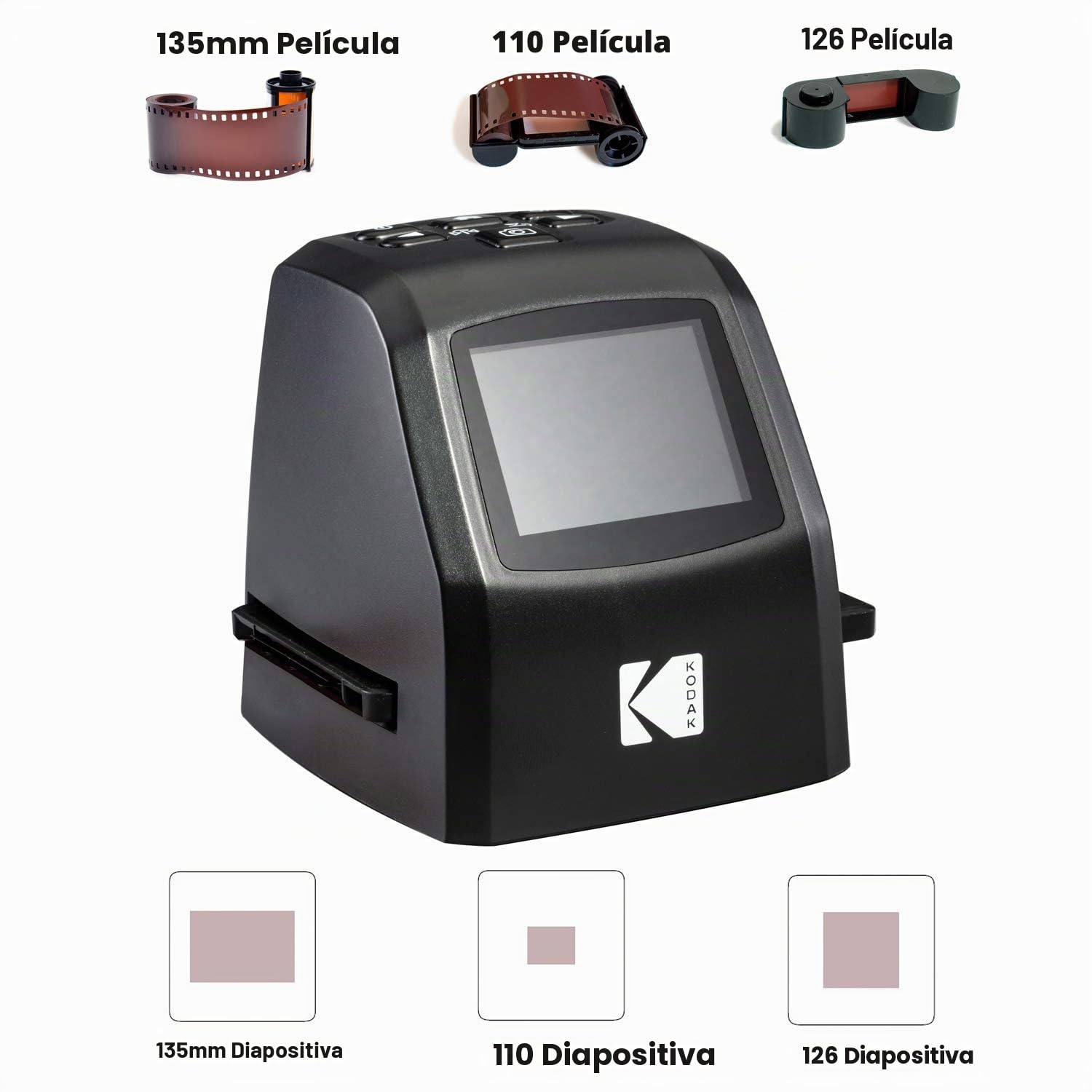 Kodak Mini escáner Digital de películas y Diapositivas Negro