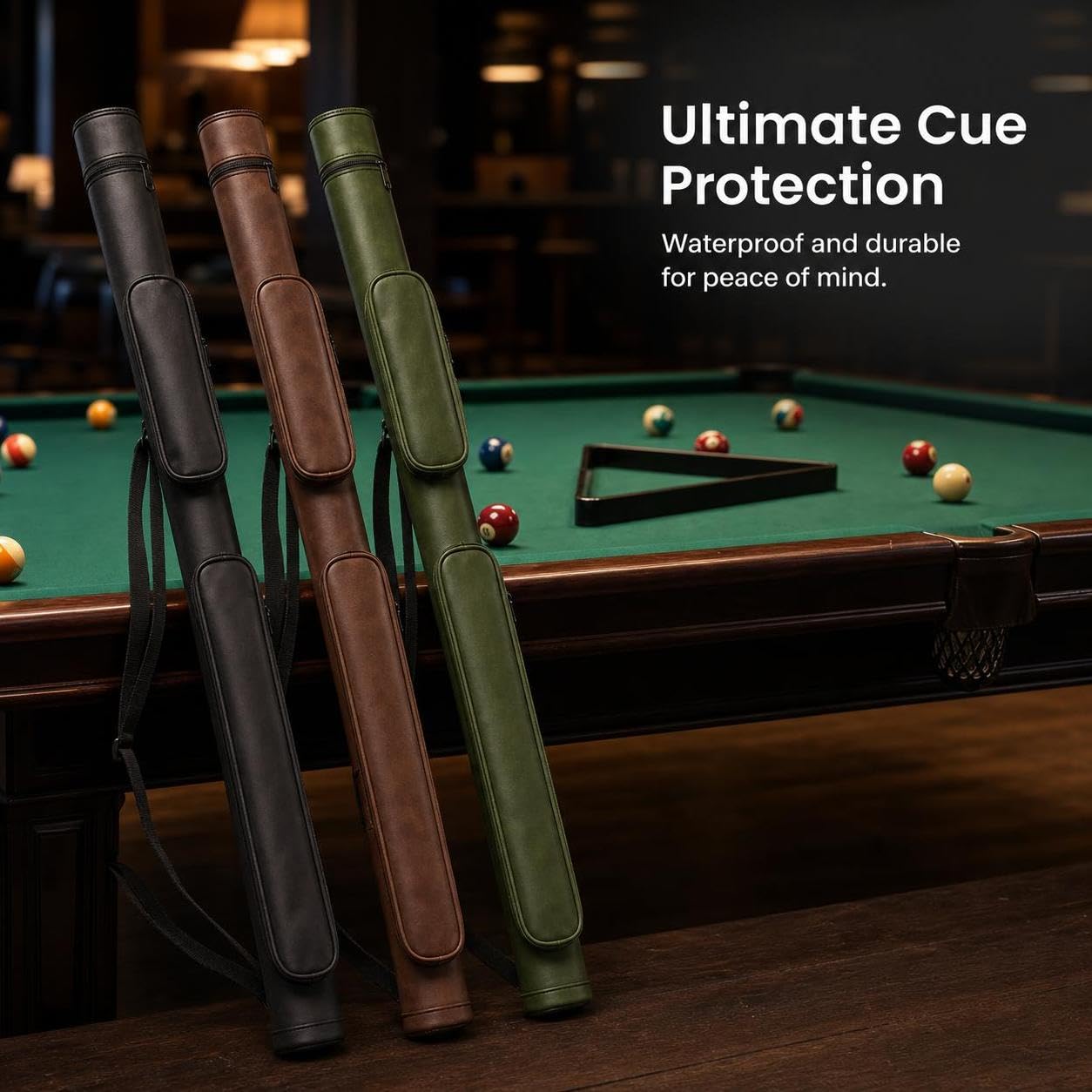 Bolsa Transporte para s Billar - Funda Protectora Ligera e Impermeable para 2 Palos Billar - para Aficionados