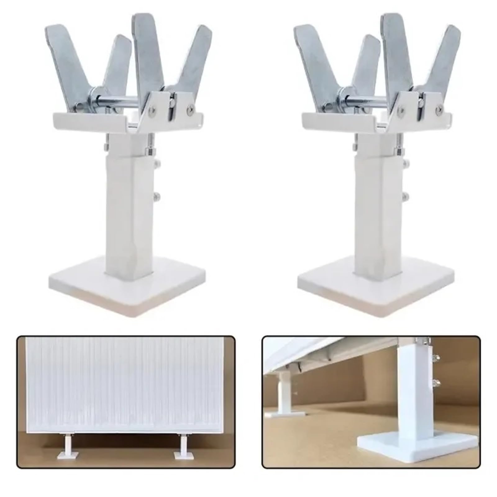 Soportes De Suelo para Radiadores Soporte de Suelo for radiador, Soporte Ajustable en Altura, Fijo, Base pies doméstico, Repuesto for Calentador, 1 par