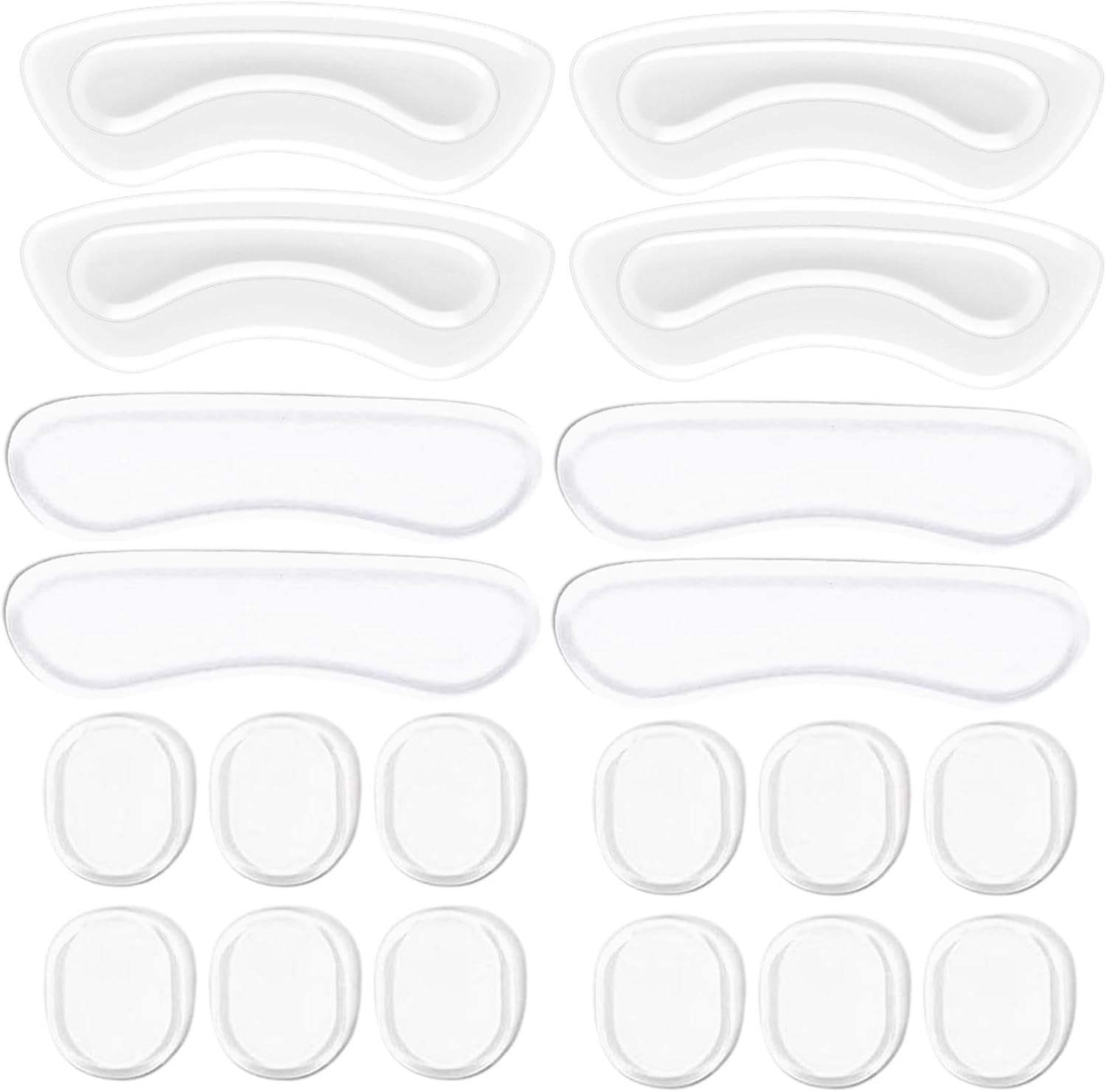 Heel Grips, 8PCS Heel Inserts, 12PCS Shoe Inserts, Gel Heel