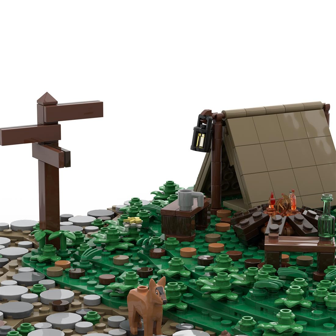 Burg Hohengeroldseck model z klocków zaciskowych, historyczny model zamku z 62 modułów, rozszerzenie krajobrazu, prezent dla miłośników historii i kolekcjonerów zamków, 823 części