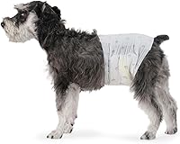 Amazon Basics Medium Male Dog Diapers, 30 Count - Ultra Absorbent Leakproof Disposable Wraps with Secure Fur-Resistant Fit