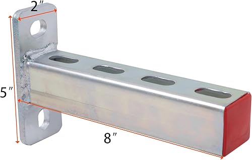 Miniatura 2 de Paquete de 2 soportes de estante de acero, 8 pulgadas de largo, soporte de exhibición versátil, soportes de tubería, proyectos de bricolaje, canal