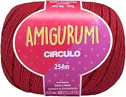 Círculo Fio Amigurumi Linha Novelo 254m 125g 3402 Vermelho