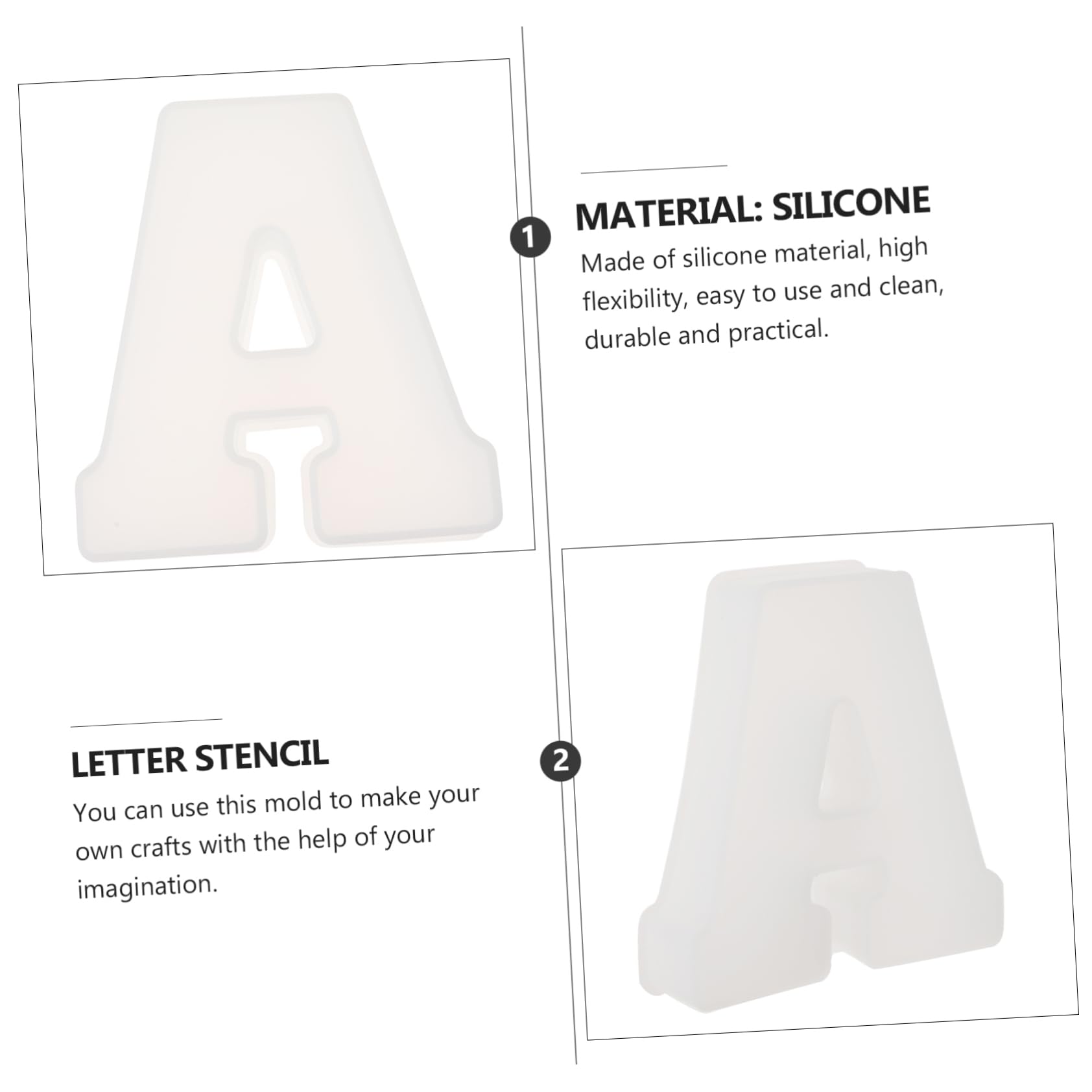 Angoily 2 Pezzi Mold per Stampo Decorativo per Fai da Te Resistente e Creativo per Creare Opere Uniche e Regali Speciali