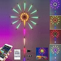 Vista 1 de GEYUEYA Home Fireworks LED Strip Lights, 11.81" Smart RGB Dreamcolor Firework Lights with RemoteAPP Control, 258 LEDs Color Changing Chasing Effect