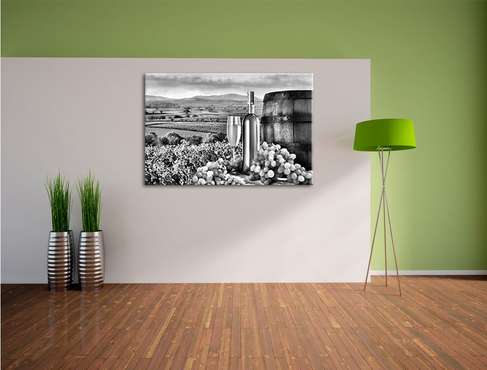 Pixxprint Leinwandbild Monocrome, Wein – 60x40cm, Fertig Gespannt, Wanddekoration Made In Germany