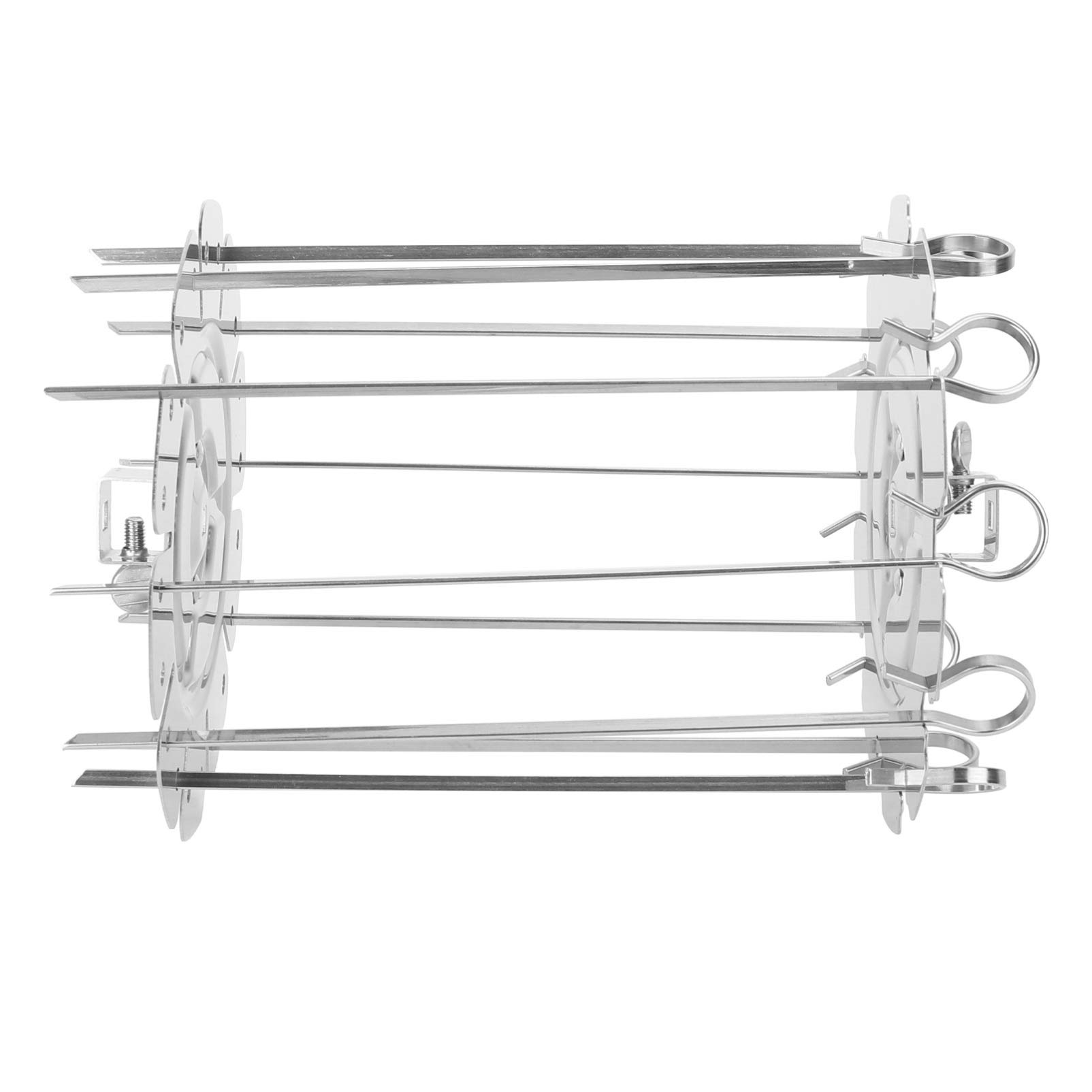 Buy TOPBATHY BBQ Grill Cage Roaster Rotisserie Stainless Steel Skewers