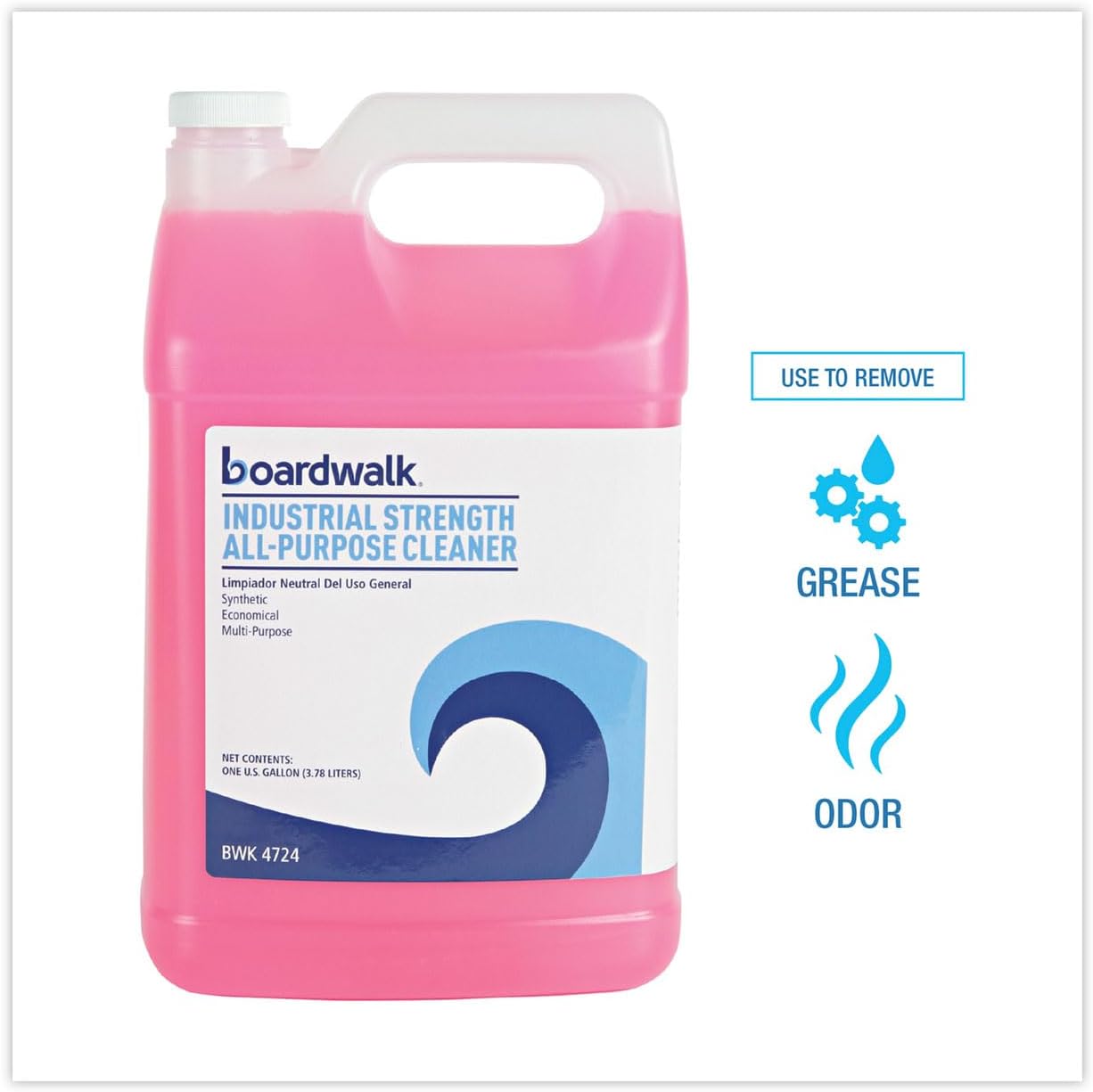 Boardwalk 570600-41ES01 1 Gallon Bottle Unscented Industrial Strength Glass Cleaner (4/Carton)