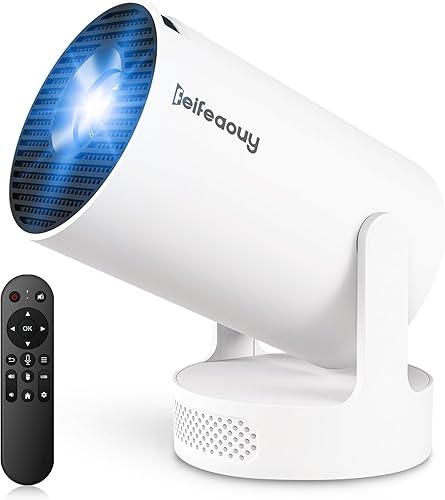 Miniatura 1 de Mini proyector, enfoque manual, proyector portátil inteligente para dormitorio y cine en casa con soporte 4K, 170 lúmenes ANSI, Keystone automático,