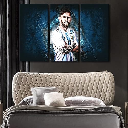 Miniatura 174 de TISHIRON 3 paneles CR7 Cristiano Ronaldo - Póster en lienzo para decoración de pared, pelota deportiva, casa moderna, para club, arena, sala