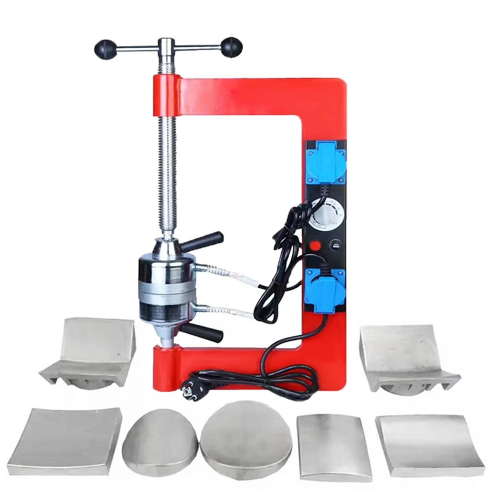 Kit de reparación de neumáticos, esparcidor de neumáticos automático y vulcanizador con 6 moldes para 150-180 ℃, juego de herramientas de reparación de neumáticos de equipo de garaje