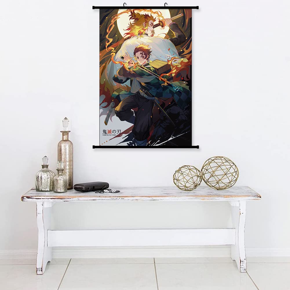 KHAMEO Poster sur toile Demon Slayer Nezuko Tanjiro Anime 1 (11) - Peinture décorative sur toile - Poster mural et image d'art moderne - Décoration familiale et chambre à coucher - 20