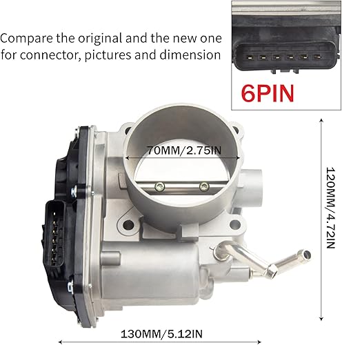 Miniatura 2 de DOSKJOK 35100-2E000 - Conjunto de cuerpo de acelerador electrónico de repuesto para Elantra Coupe GT Tucson Forte Koup Rondo Soul