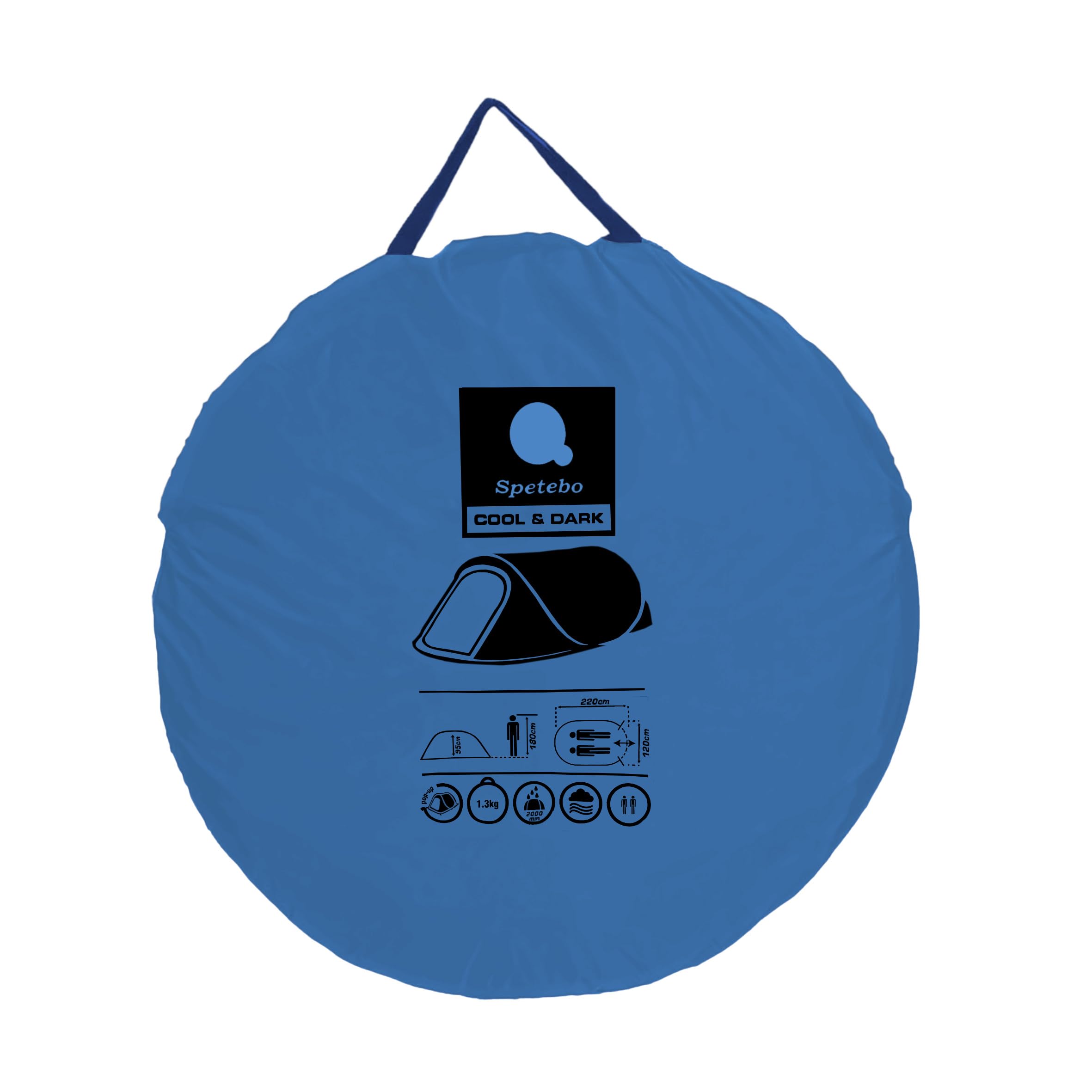 Tenda da lancio, dimensioni a scelta per 2 persone (220 cm) o per 3 persone (240 cm) – Tenda pop up – Tenda da campeggio …