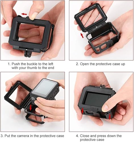 Miniatura 6 de PULUZ Carcasa de montaje en marco para GoPro Hero 9 funda protectora de marco negro con soporte de zapata fría