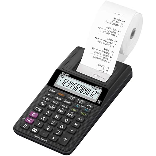 Casio HR-8RC-BK Financial Calculator Black